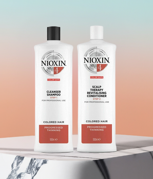 Nioxin System 4 Shampoo, Conditioner. Progressed Thinning of Colored Hair