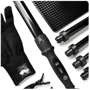 H2D Black Professional Curling Wand with 5 Different Barrel Sizes Included H2D - On Line Hair Depot