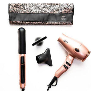 H2D Rose Gold Max Duo Set Hair Straightener & Dryer Set H2D - On Line Hair Depot