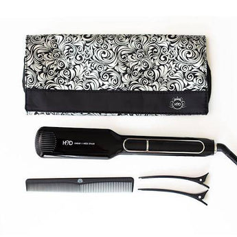 H2D Wide Plate Hair Straightener Gloss Black Straightener H2D - On Line Hair Depot