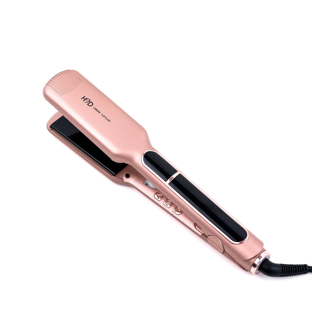 H2D Wide Plate Hair Straightener Linear II 2025 Model Rose Gold - On Line Hair Depot