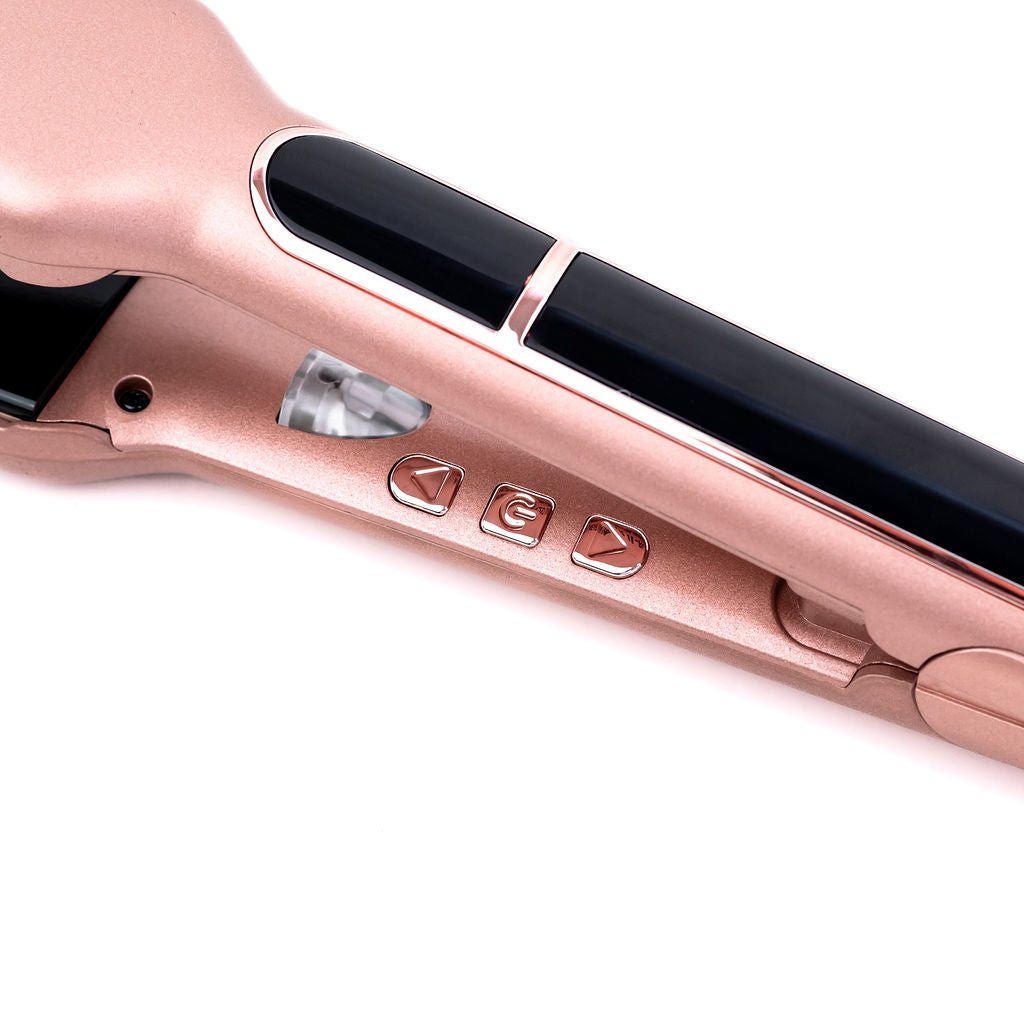 H2D Wide Plate Hair Straightener Linear II 2025 Model Rose Gold - On Line Hair Depot