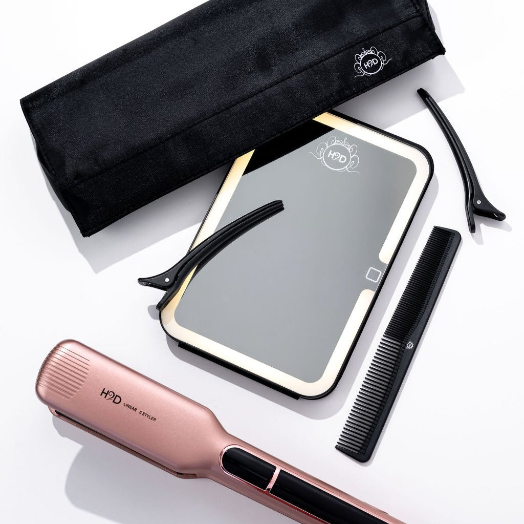 H2D Wide Plate Hair Straightener Linear II 2025 Model Rose Gold - On Line Hair Depot