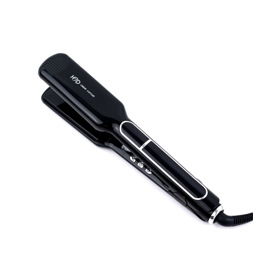 H2D Wide Plate Straightener Black Linear II 2025 Model - On Line Hair Depot