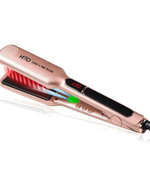 H2D Wide Rose Gold Infrared Hair Straightener with Roll Mat Pouch 230ºC 42mm H2D - On Line Hair Depot