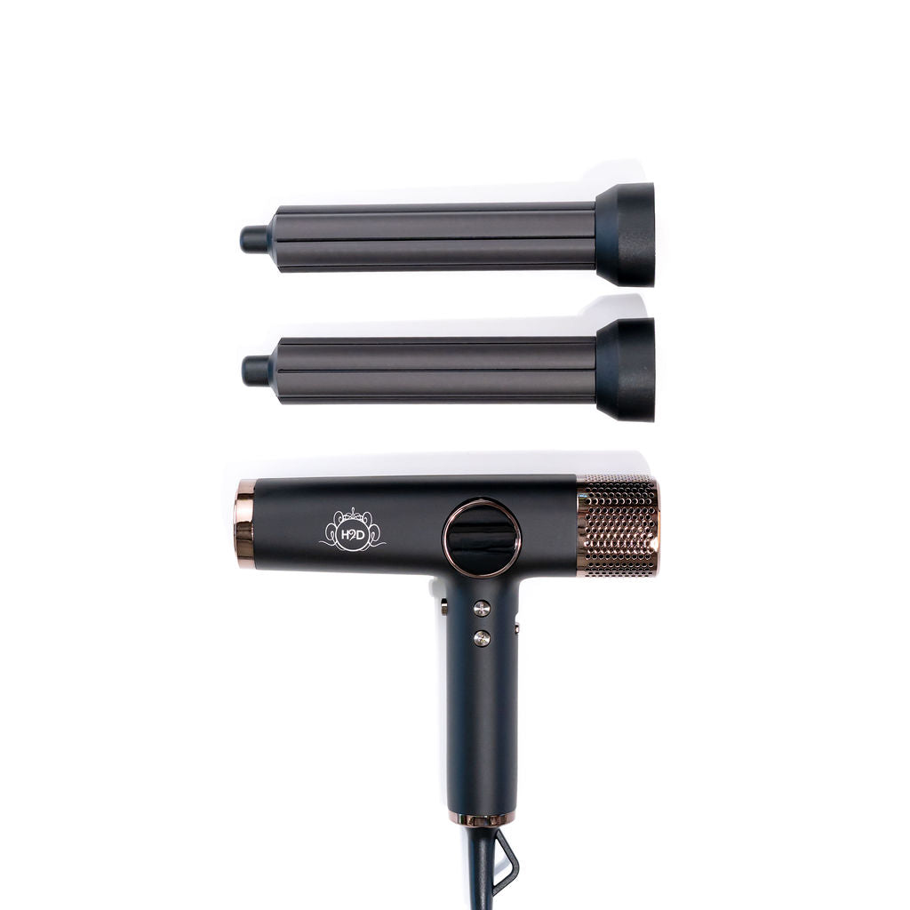H2D Xtreme Hairdryer Four In One Hair Dryer & Styler in Black - On Line Hair Depot