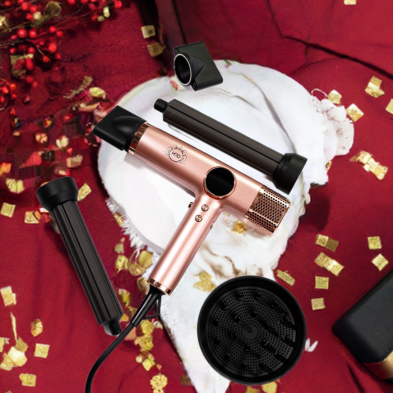 H2D Xtreme Hairdryer Four In One Hair Dryer & Styler in Rose Gold - On Line Hair Depot