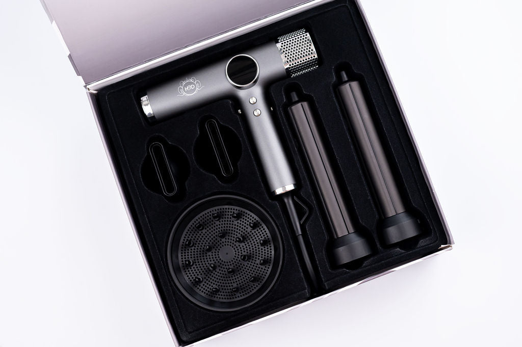 H2D Xtreme Hairdryer Four In One Hair Dryer & Styler in Space Grey - On Line Hair Depot