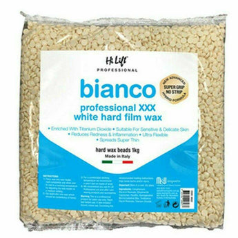 Hi Lift bianco Professional XXX White Hard Film Wax 1kg Bag - Made in Italy - On Line Hair Depot