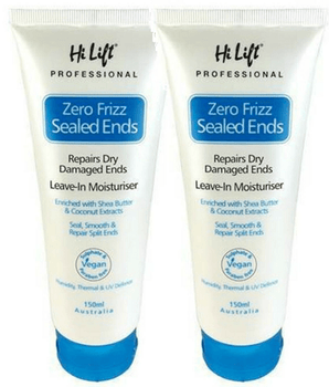 Hi Lift Professional Zero Frizz Sealed ends Repairs Dry Damaged Ends Leave in Moisturiser 150ml x 2 HI LIFT Professional - On Line Hair Depot