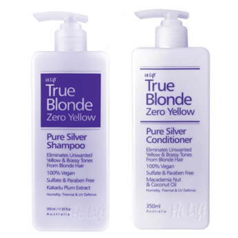 Hi Lift Professional Zero Yellow True Blonde Zero Yellow Pure Silver 350ml Duo Pack Hi Lift Professional - On Line Hair Depot