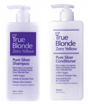 Hi Lift Professional Zero Yellow True Blonde Zero Yellow Pure Silver 350ml Duo Pack Hi Lift Professional - On Line Hair Depot