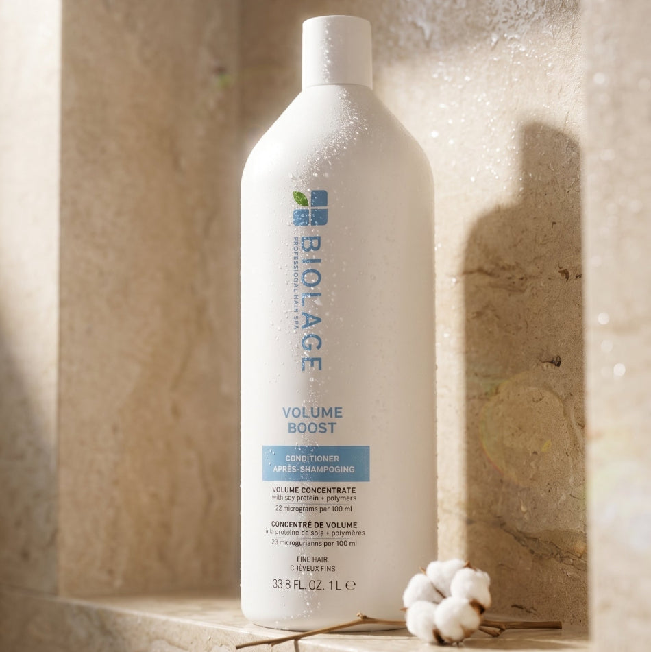 Matrix Biolage Volume Boost Conditioner is your fine hair's best friend — delivering long-lasting, weightless volume and luminous shine without the heaviness.
