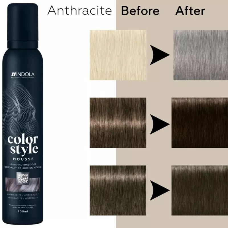 Schwarzkopf Indola Color Style Mousse  Anthracite 200ml