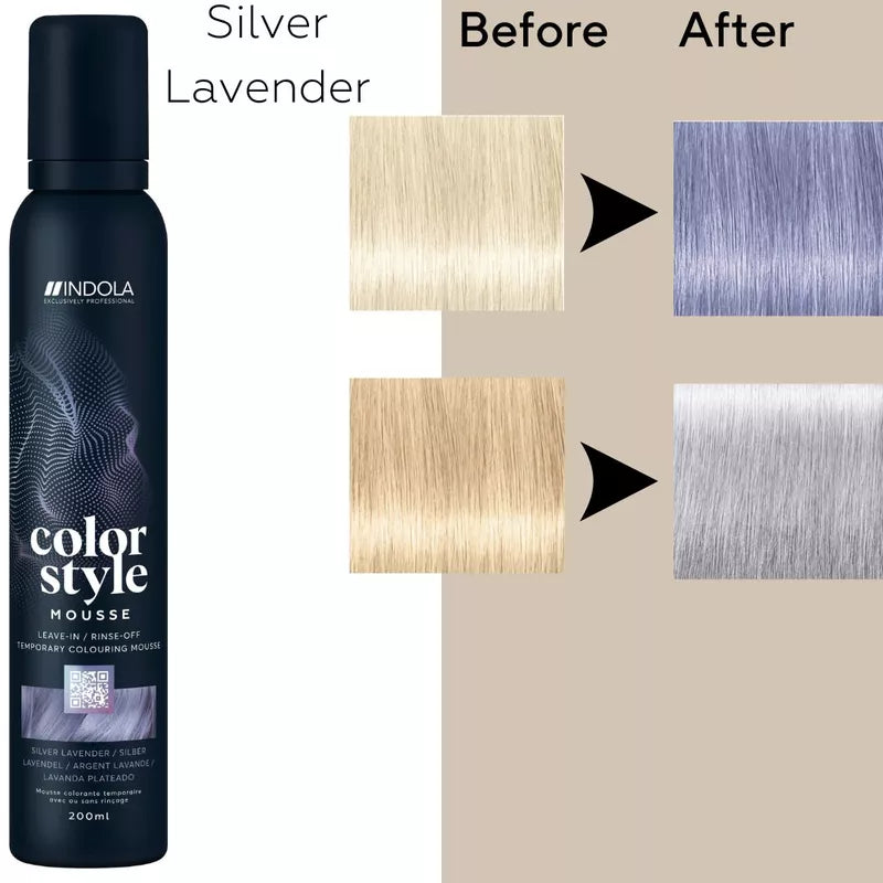 Indola Color Style Mousse Silver Lavender 200ml