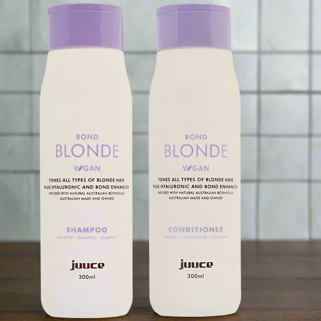 Juuce Bond Blonde Shampoo and Conditioner Duo Tones all Types of Blonde - On Line Hair Depot