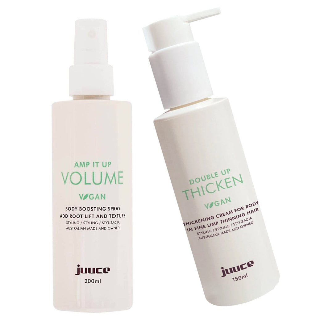 Juuce Double up Thicken & Amp it Up Volume Combo Body Volumise Strengthen - On Line Hair Depot