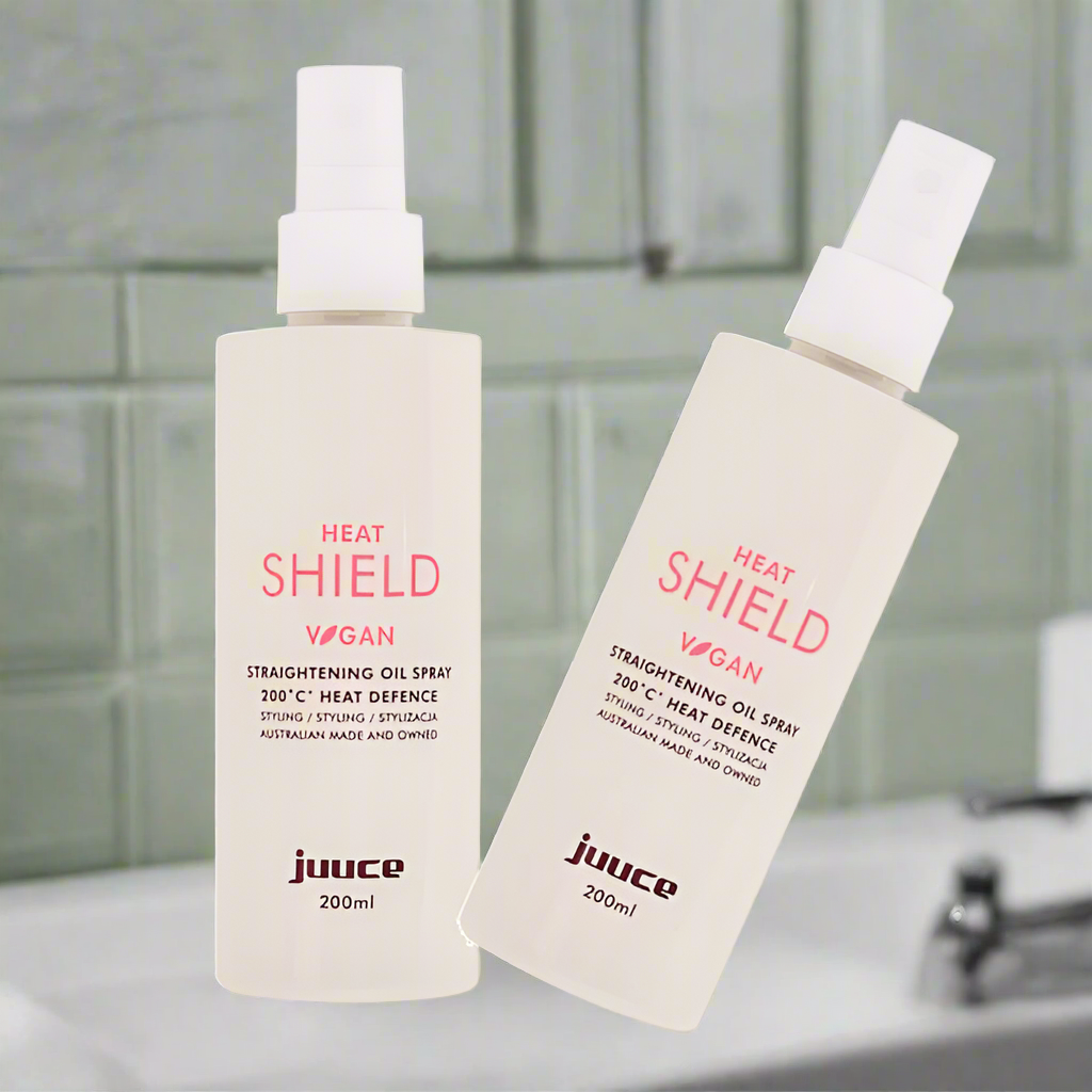 Juuce Heat Shield Straightening Oil Spray 200c Heat Defence Duo           . - On Line Hair Depot