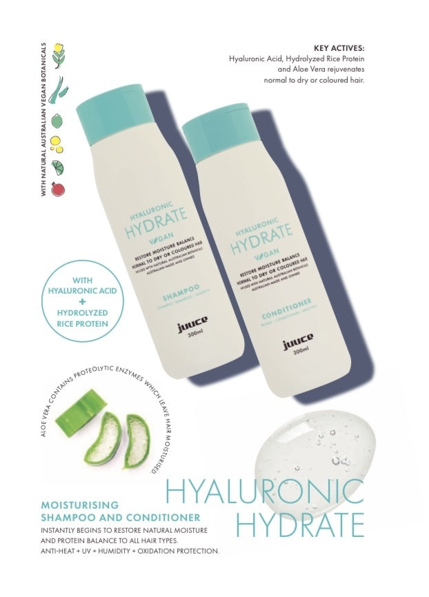 Juuce Hyaluronic Hydrate Shampoo and Conditioner Duo             . - On Line Hair Depot