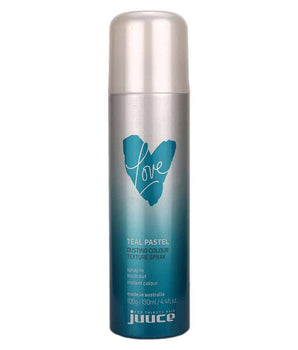 Juuce Love Teal Pastel Dusting Colour Texture Spray 100g Spray in Wash Out Juuce Hair Care - On Line Hair Depot