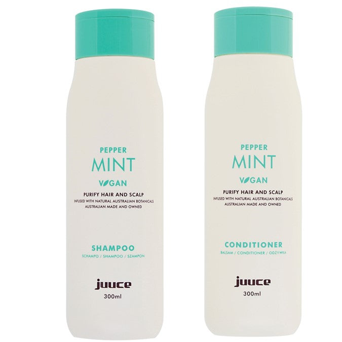 Juuce Pepper Mint Shampoo & Conditioner Purify Hair and Scalp Duo                   . - On Line Hair Depot