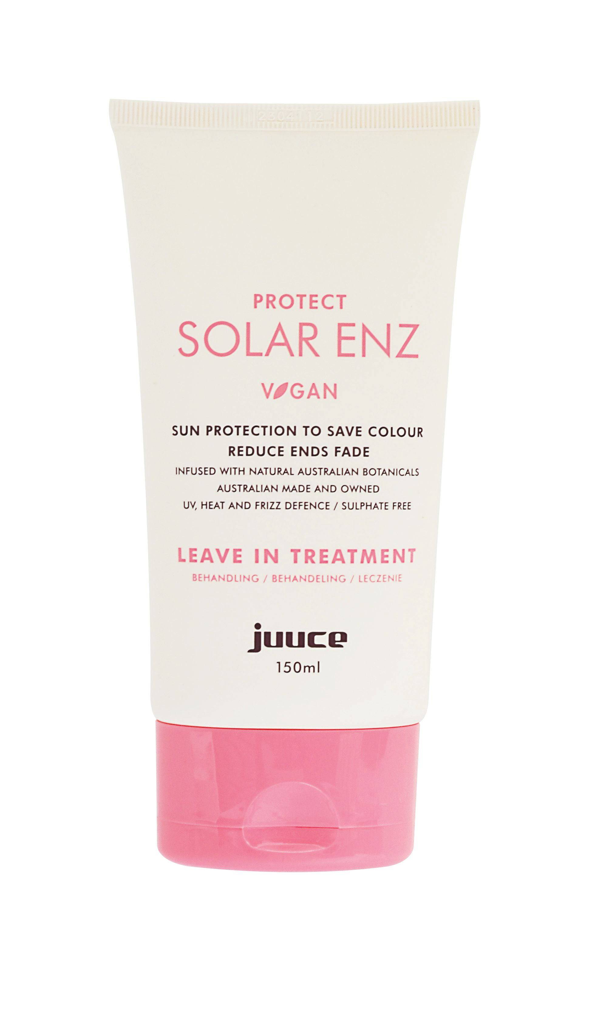 Juuce Solar enz Sun Protect Save Colour Shine Reduces ends Fade 150ml x 2 - On Line Hair Depot
