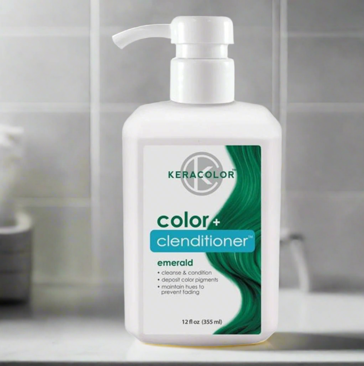 Keracolor Color Clenditioner Colour Shampoo Emerald 355ml - On Line Hair Depot