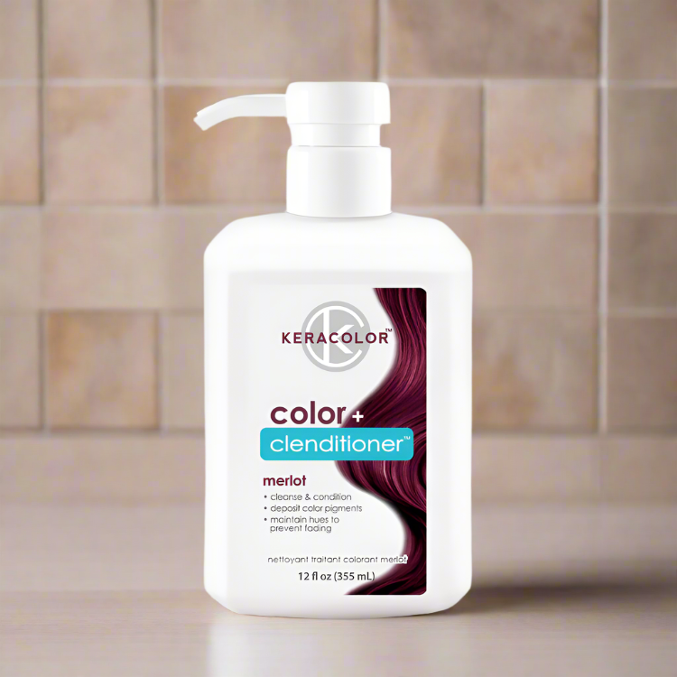 Keracolor Color Clenditioner Colour Shampoo Merlot 355ml - On Line Hair Depot