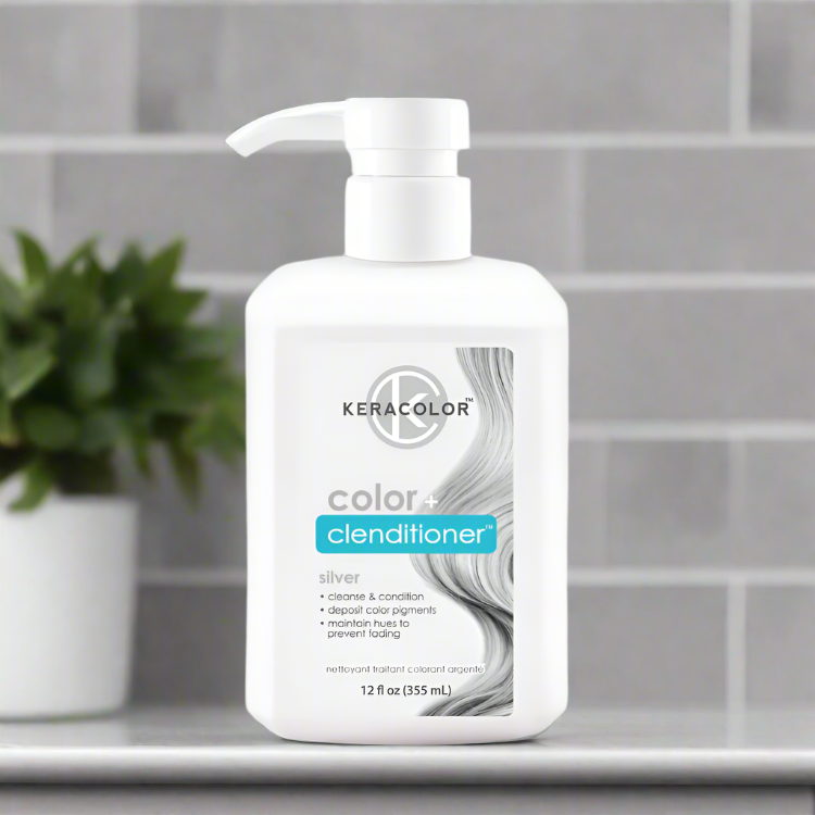 Keracolor Color Clenditioner Colour Shampoo Silver  355ml - On Line Hair Depot
