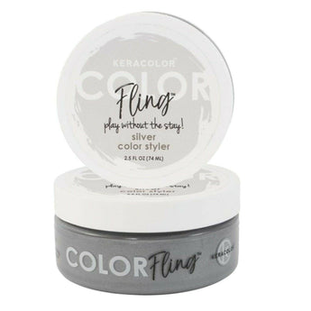 Keracolor Fling Silver Styler Light Hold Temporary Colour for all Hair 2 x 74ml Keracolor - On Line Hair Depot