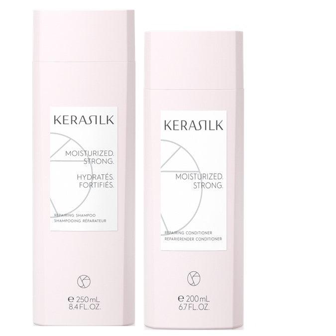 Kerasilk Repairing Shampoo & Conditioner Moisturized Strong Duo Pack - On Line Hair Depot