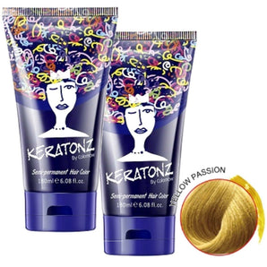 Keratonz Semi Permanent Color by Colornow 180ml x 2 Yellow Passion Keratonz - On Line Hair Depot