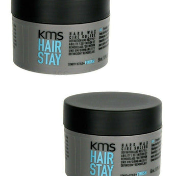 KMS Hair Stay Hard Wax 50ml X 2 KMS Finish - On Line Hair Depot