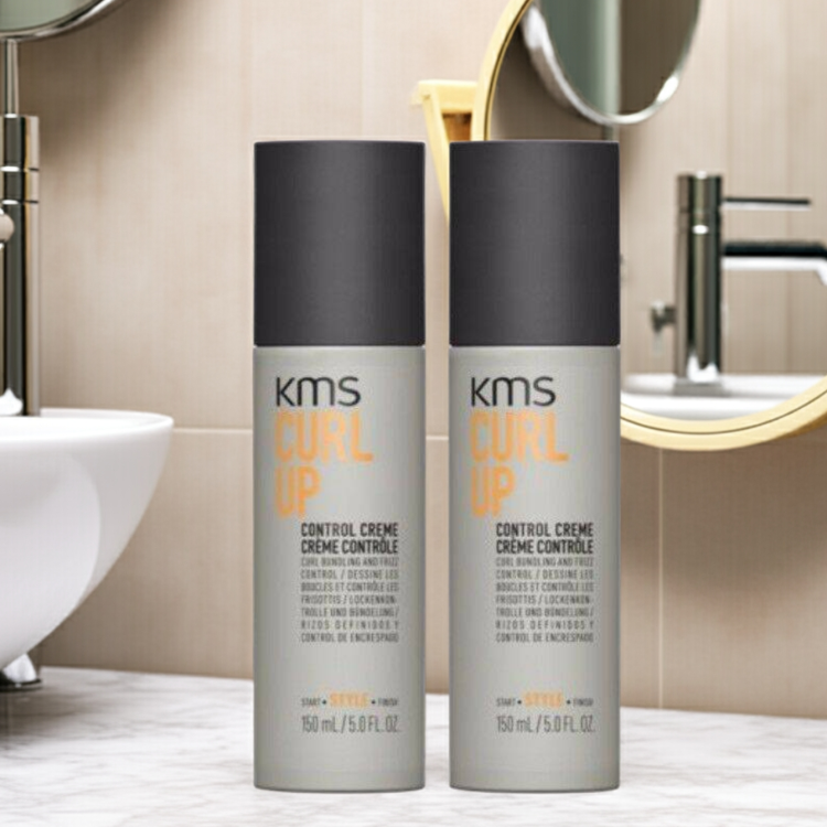 KMS Curl Up Control Creme Duo 2 x 150ml Curlup - On Line Hair Depot