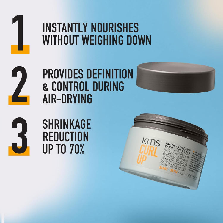 KMS CurlUp Twisting Style Balm 230ml x1 - On Line Hair Depot