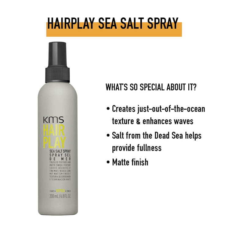 KMS HairPlay Sea Salt Spray 200ml - On Line Hair Depot