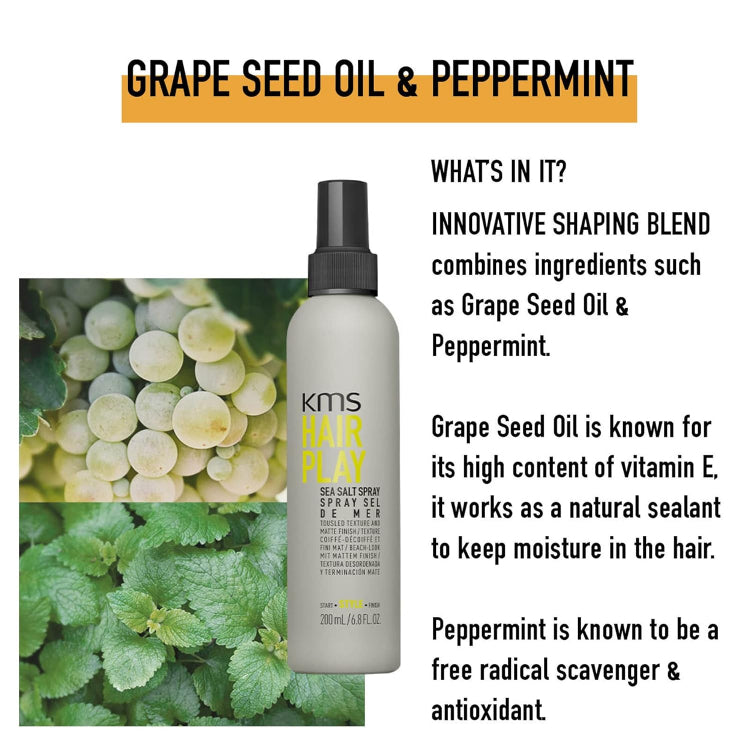KMS HairPlay Sea Salt Spray 200ml - On Line Hair Depot