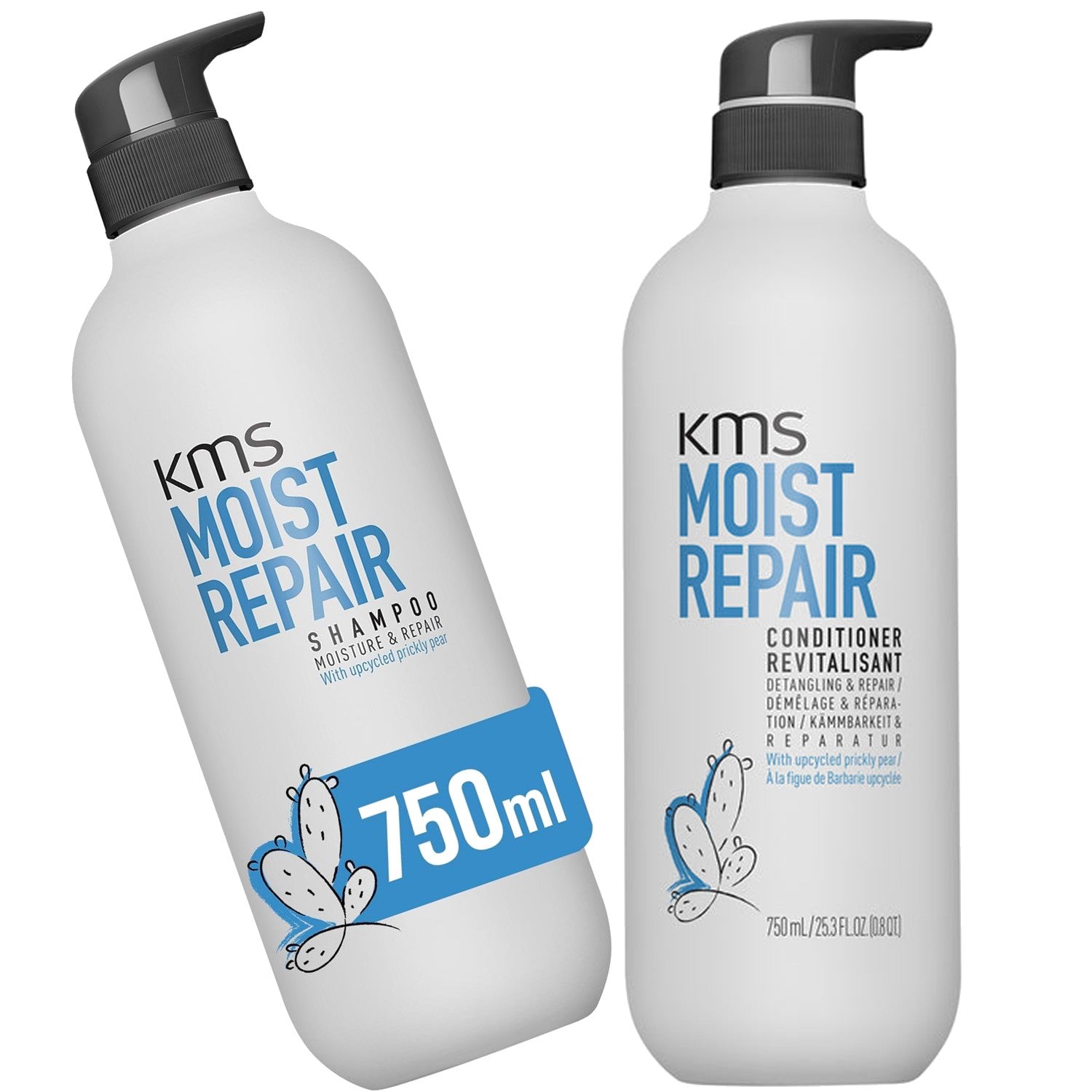 KMS Moist Repair Shampoo and Conditioner 750ml Duo Pack - On Line Hair Depot