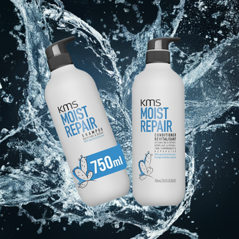 KMS Moist Repair Shampoo and Conditioner 750ml Duo Pack - On Line Hair Depot