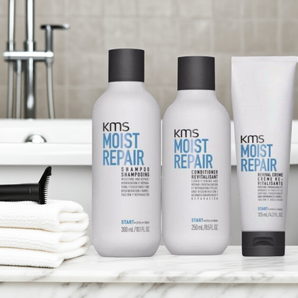 KMS Moist repair Shampoo, Conditoner and Revival Creme Trio - On Line Hair Depot