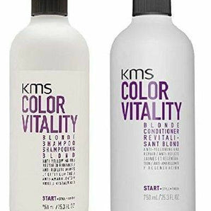 KMS Color Vitality Blonde Shampoo and Conditioner 750ml Duo Pack KMS Start - On Line Hair Depot