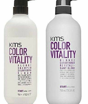 KMS Color Vitality Blonde Shampoo and Conditioner 750ml Duo Pack KMS Start - On Line Hair Depot