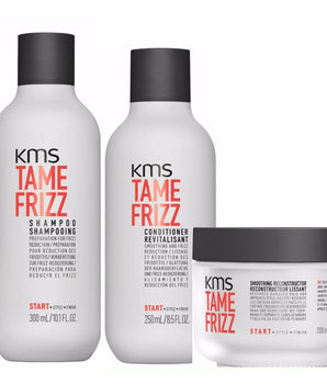 KMS Tame Frizz Shampoo, Conditioner and Smoothing Reconstructor Trio KMS Start - On Line Hair Depot
