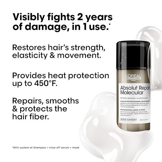Loreal Absolut Repair Molecular Leave In Mask - On Line Hair Depot