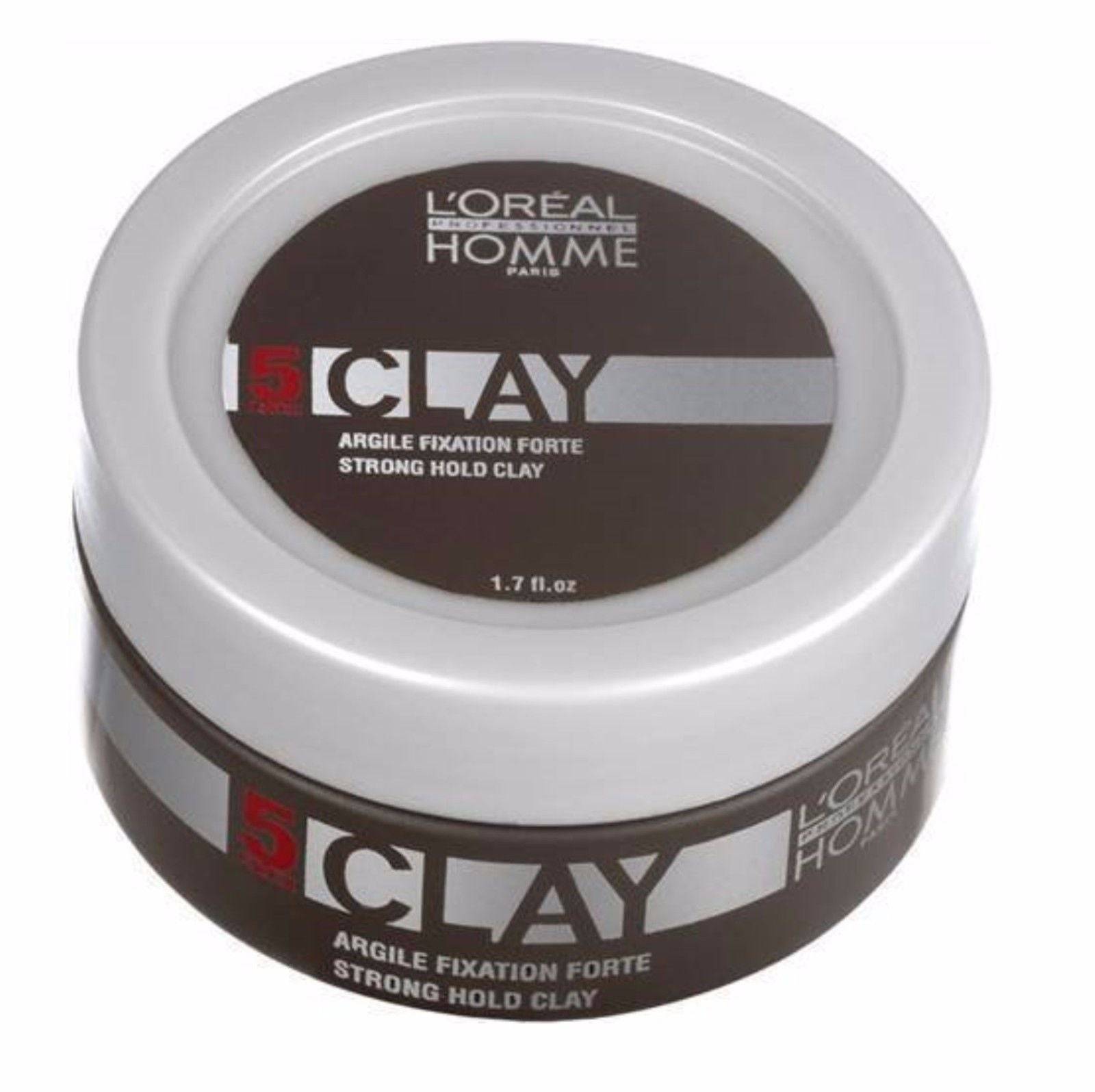 Loreal Homme Clay Strong Hold Matt Clay Mens Hair Care - On Line Hair Depot