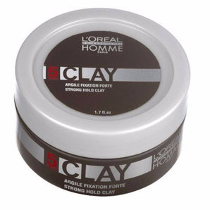 Loreal Professionnel Homme Clay (Strong Hold Matt Clay) 50 ml Mens Hair Care L'Oréal Professionnel - On Line Hair Depot