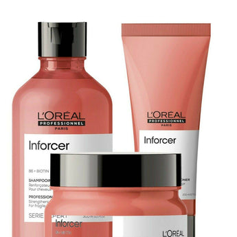 Loreal Professionnel Inforcer B6 + Biotin Strength Shampoo Condition Mask  Trio L'Oréal Professionnel - On Line Hair Depot