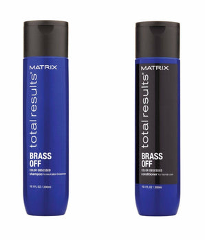 Matrix Total Results Brass Off duo shampoo & Conditioner Neutralize Brassy tones Matrix Total Results - On Line Hair Depot