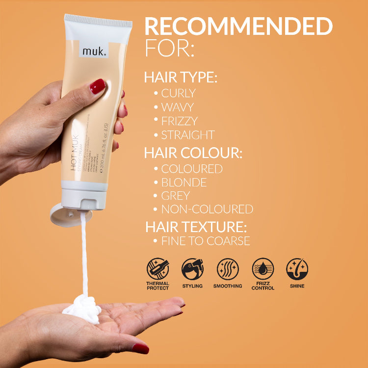 Hot muk Styling Cream 200ml - On Line Hair Depot