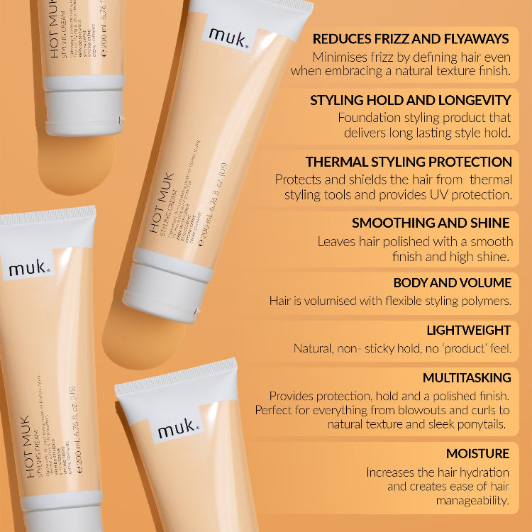 Hot muk Styling Cream 200ml - On Line Hair Depot